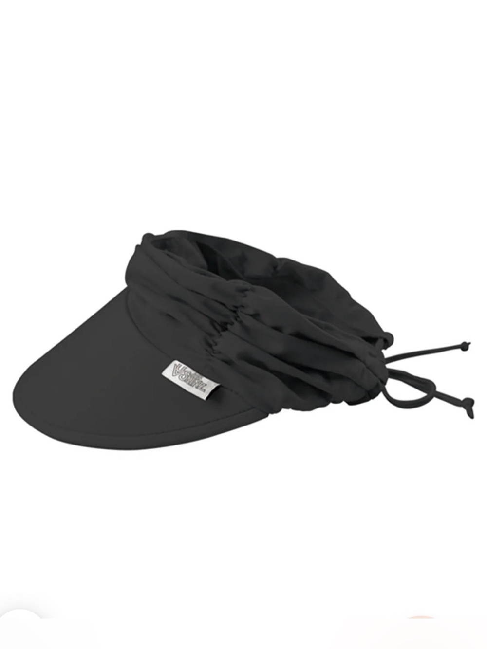 UV Skinz Women’s Swim Visor Black UPF 50+ Packable Beach Pool Travel Hat